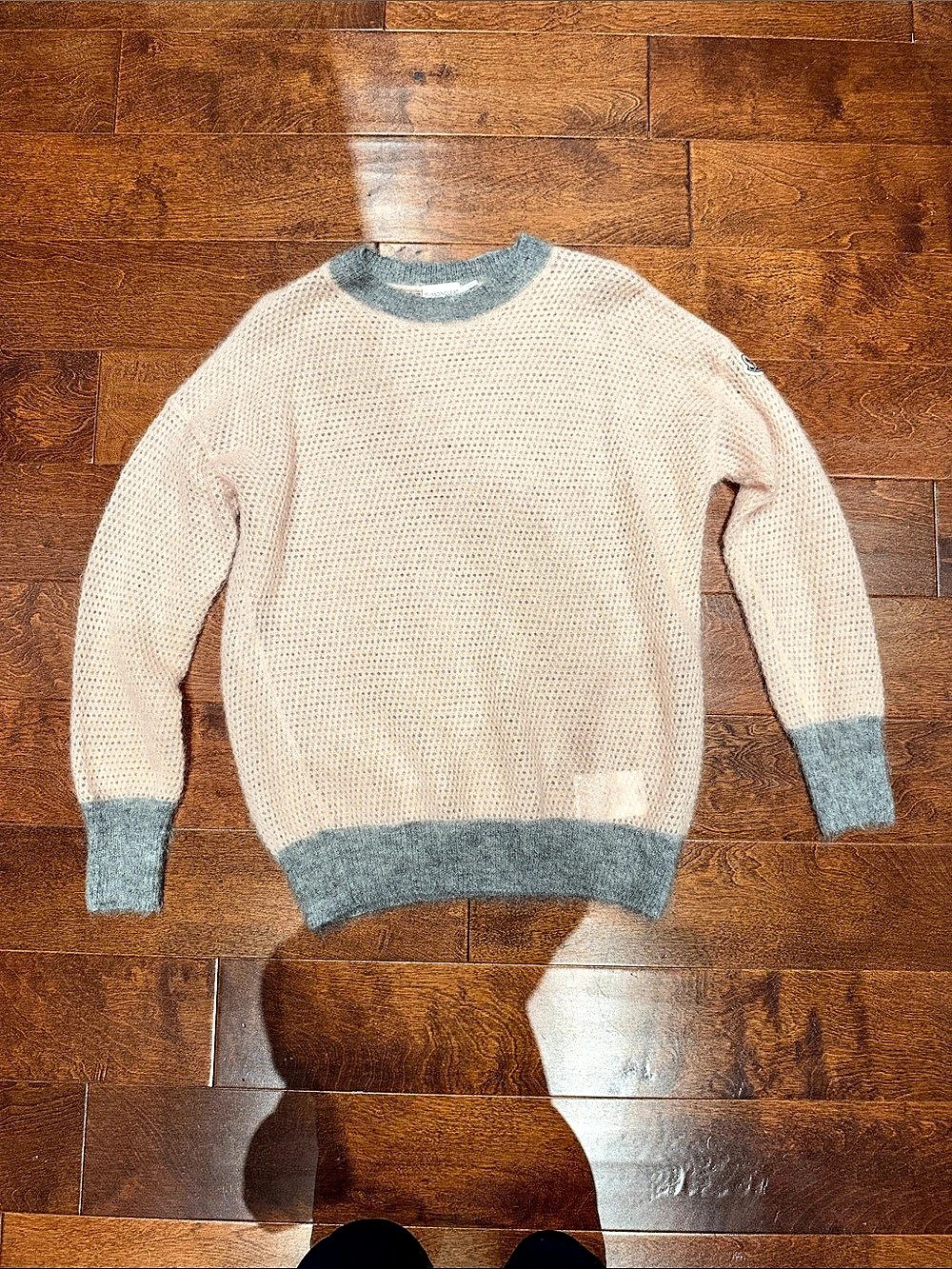 Moncler Girocollo Tricot Wool & Mohair Blend Sweater Wool Crewneck Sweater in
